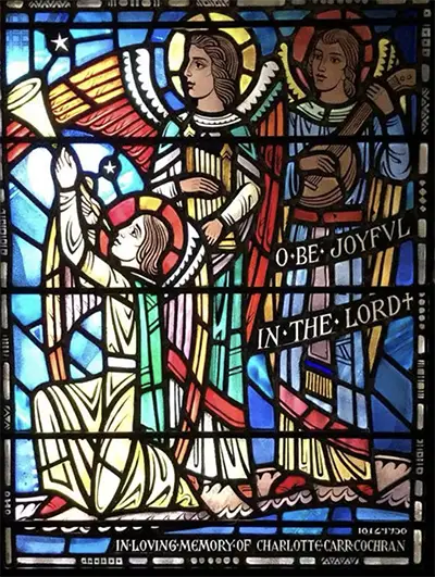 The beautiful, historic stained glass of Grace Episcopal Church in The Plains, VA.